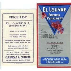  El Louvre French Perfumery Catalog Curacao NWI 1930s 