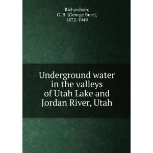  Underground water in the valleys of Utah lake and Jordan river 