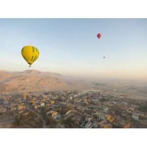 Balloons Near Valley of the Kings, Luxor, Egypt, North Africa, Africa 