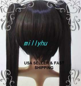 VOCALOID Black 2 clip ponytail COSPLAY hair wig 1.2 M USA SELLER 