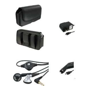  4in1 Car Plug in+Home Travel Charger+Leather Case Belt 