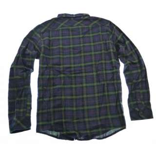 New DC SHOES Blue Mens Flannel L/S Shirt #020 size M, L, XL  