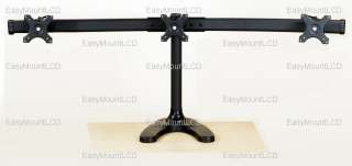 Deluxe Triple Monitor Stand Free Standing   up to 28  