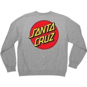  SANTA CRUZ Classic Dot Crew Neck Pullover Sweatshirt Small 