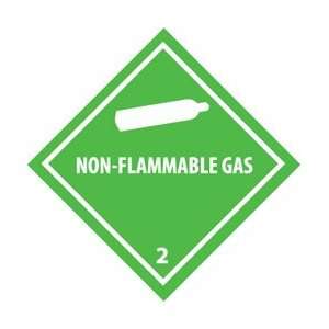 DL6AL   DOT ShippingLabels, Non Flammable Gas 2, 4 x 4, Pressure 