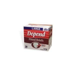  Depend Fitted Briefs, Large   36 ea Health & Personal 