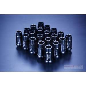   50mm Lug Wheel Nuts 20 Pcs Set M12x1.5mm Black Color: Automotive