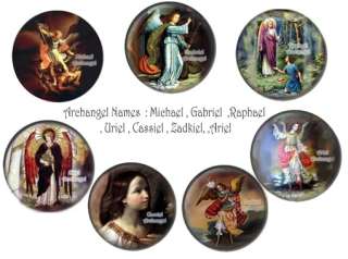 Lot The 7 Archangels BADGES BUTTONS PINS 1 INCH 25mm  