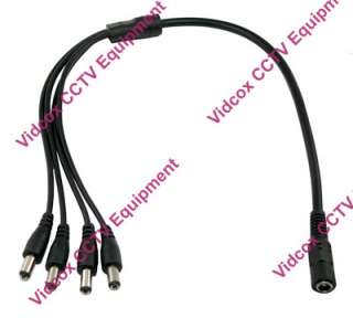 DC 12V 5A Power Supply Adapter +4 Split Power Cable for CCTV Security 