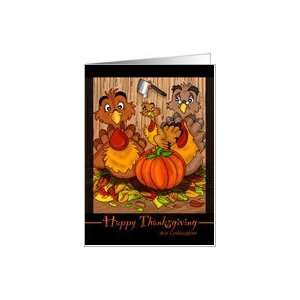  Turkeys in a Barn   Thanksgiving Card for Goddaughter Card 