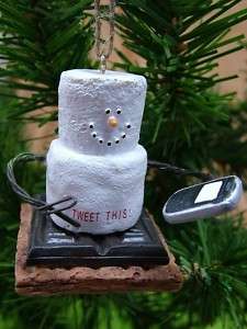 New Smores Tweet This Cell Phone Smore Ornament  