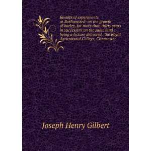   Royal Agricultural College, Cirencester: Joseph Henry Gilbert: Books