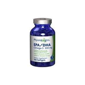  Physiologics EPA 180mg/DHA 120mg Omega 3 300mg 100 