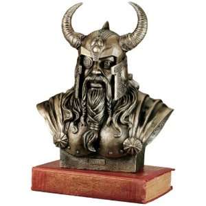   White Bronze Mystical Norse God Statue Sculpture Bust: Home & Kitchen
