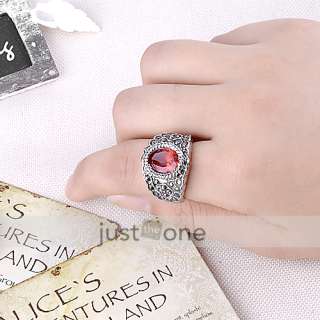 retro antique style lady faux ruby crystal ring uk o article nr 