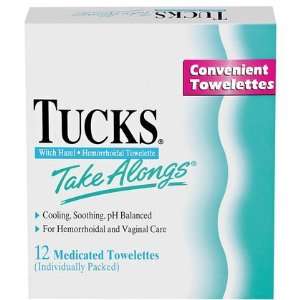 Tucks Hemorrhoidal Towelettes With Witch Hazel 12 count (Quantity of 7 