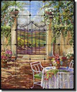 Cook Tuscan Courtyard Art Tumbled Marble Tile Mural  