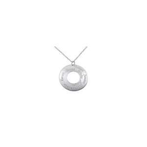   Round Pendant in Sterling Silver (8 Names) ss word charms: Jewelry