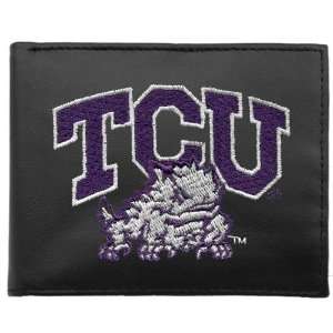  Texas Christian Horned Frogs Black Embroidered Billfold 