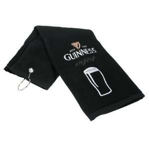   Guinness Pint Glass Golf Towel with Karabiner Clip
