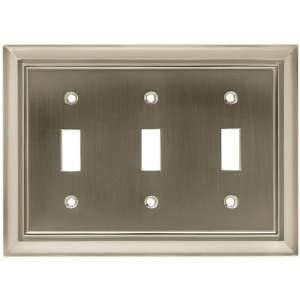    Architectural triple toggle in satin nickel