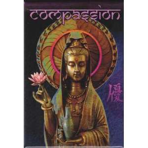  NEW Kwan Yin Statue Compassion Magnet (Magnets): Patio 