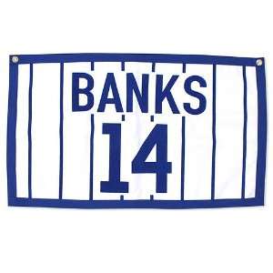  Chicago Cubs Ernie Banks Striped Banner by Mitchell & Ness 