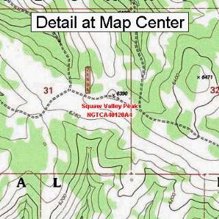 USGS Topographic Quadrangle Map   Squaw Valley Peak, California 