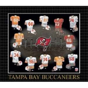  Tampa Bay Buccaneers Evolution Of The Team Uniform Framed 