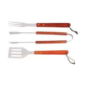  New Chefmaster 3pc Stainless Steel Barbeque Tool Set 