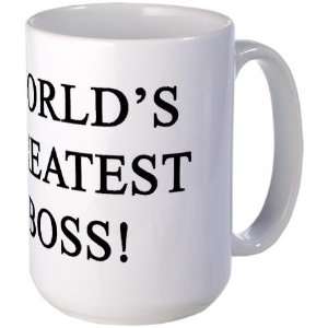  Worlds Greatest Boss Funny Large Mug by  