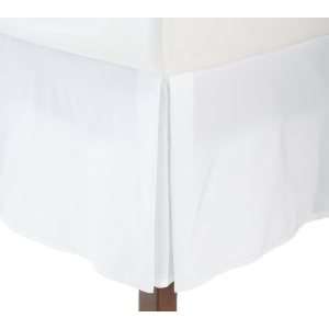 JS Sanders Solid Bedskirt Twin Size, White 