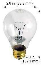 12) 116A21/TS TRAFFIC SIGNAL 116W A21 Clear Light Bulb  