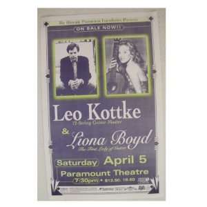  Leo Kottke and Liona Boyd Handbill Poster Denver