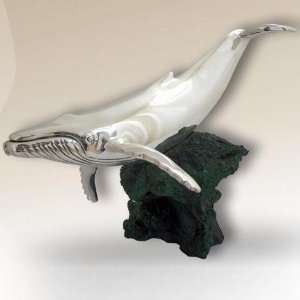  Whale Silver Plated Sculpture: Home & Kitchen