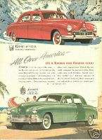 1947 Cars KAISER and FRAZER Ad Vintage Automobiles  