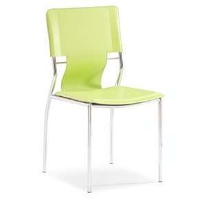  Zuo Trafico Chrome Green Side Chair: Patio, Lawn & Garden