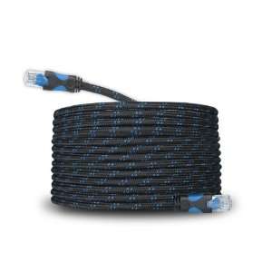  Cat5e Network Ethernet Cable   Blue/Blue Braided   200 Ft: Computers