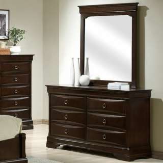 Transitional Espresso 5 Pc Queen King Bed Bedroom Set  