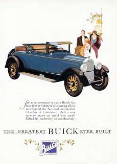BUICK CAR AD   Convertible 2 Door   1927  