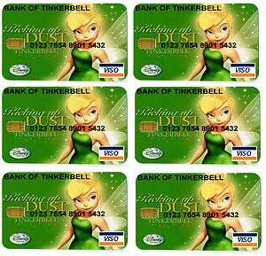 Tinkerbell Credit Cards Party Bag Fillers X6  