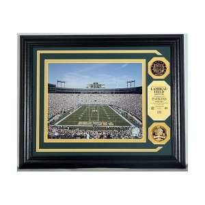  Green Bay Packers Lambeau Field Photomint with 2 24KT Gold 