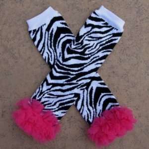   Legs   Baby & Toddler Tutu Chiffon Ruffle Leg Wamers   Zebra with Hot