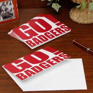  Wisconsin Badgers Slogan Note Cards : Sports & Outdoors