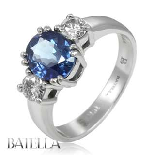 82 Ct Oval Shape Blue Sapphire Gemstone With White Round Diamonds 