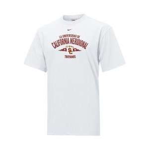 Nike USC Trojans White Classic Espanol T shirt:  Sports 