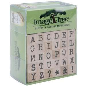  Image Tree Wood Handle Rubber Stamp Set Antique Ty