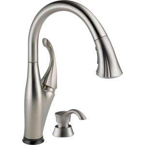 kitchen faucet in stainless featuring touch2o technology with soap 