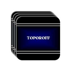 Personal Name Gift   TOPOROFF Set of 4 Mini Mousepad Coasters (black 