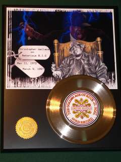Notorious B. I. G. Biggie Smalls 24kt Gold Record Rap Hip Hop R&B X 